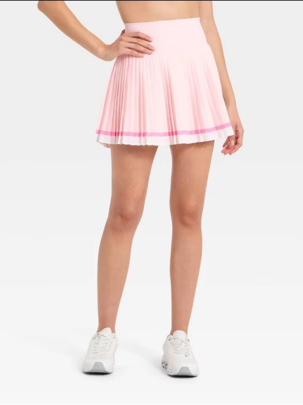 All In Motion Women's Woven High-Rise Pleated Skort - Pink L